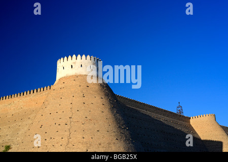 Les murs de la ville, la forteresse Ark, Boukhara, Ouzbékistan Banque D'Images