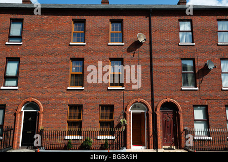 L'Irlande du Nord, Belfast, vieux, près de l'habitation mitoyenne Géorgienne zone marchés. Banque D'Images