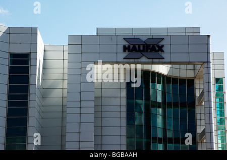 L'Irlande du Nord, Belfast, moderne, réaménagement de l'ancien Travaux Gaz brown field la régénération. Halifax Bank Centre d'appel. Banque D'Images