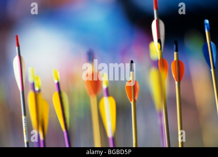 Close up de tir à l'arrows Banque D'Images