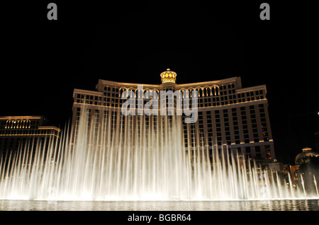 Fontaines, hôtel Bellagio, Las Vegas, Nevada, USA Banque D'Images