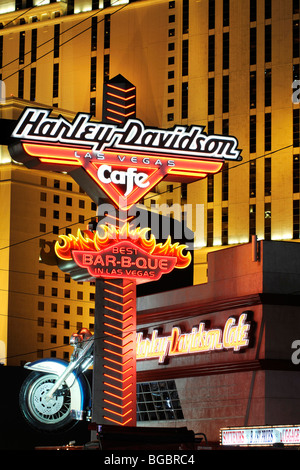 Planet Hollywood Hotel, Harley Davidson Cafe, signe, Las Vegas, Nevada, USA Banque D'Images