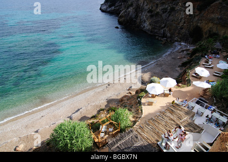 Cala Llonga, Ibiza, îles de pins, Iles Baléares, Espagne, Europe Banque D'Images