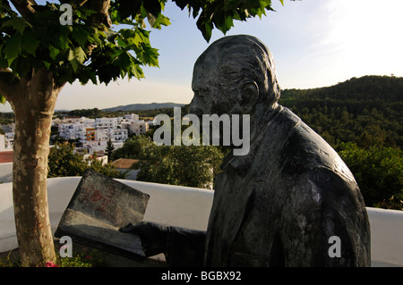 Sculpture, consul d'Ibiza, Villangomez Llobet, San Miguel de Balansat, Ibiza, îles de pins, Iles Baléares, Espagne, Europe Banque D'Images