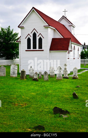 Saint Luke's Anglican Church et cimetière à Placentia, Terre-Neuve, Canada Banque D'Images