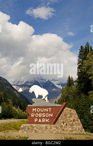 Le mont Robson, le mont Robson Park, Alberta, Canada Banque D'Images