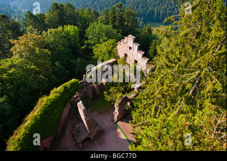 Ruines du château de Burgruine Zavelstein Zavelstein, Bad Teinach, Forêt-Noire, Bade-Wurtemberg, Allemagne, Europe Banque D'Images