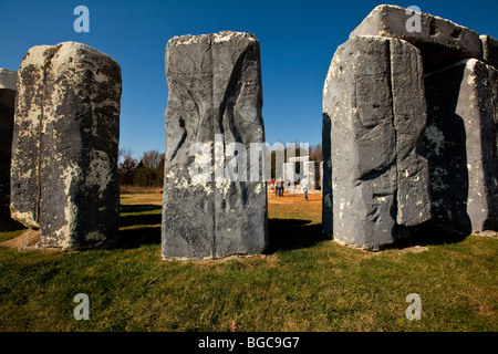 Foamhenge, une réplique grandeur nature de Stonehenge fabriqués à partir de blocs de Styrofoam géant par le sculpteur Mark Cline, Natural Bridge Virginia Banque D'Images