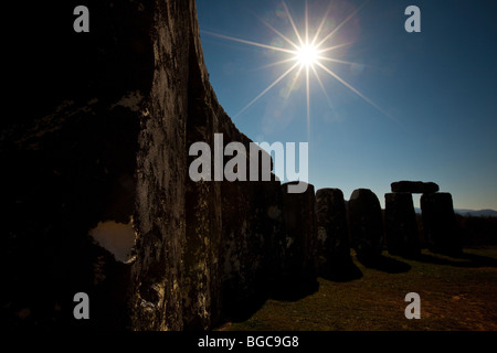 Foamhenge, une réplique grandeur nature de Stonehenge fabriqués à partir de blocs de Styrofoam géant par le sculpteur Mark Cline, Natural Bridge Virginia Banque D'Images