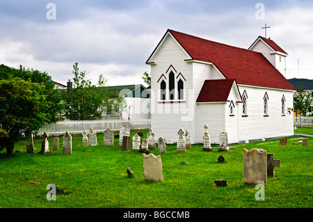 Saint Luke's Anglican Church et cimetière à Placentia, Terre-Neuve, Canada Banque D'Images