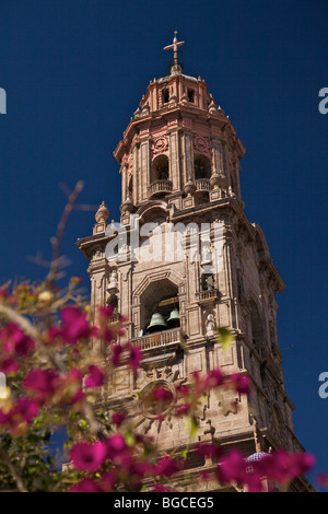 Cathédrale de Morelia sur la Plaza de Armas Morelia, Michoacan Mexique de l'état. Banque D'Images