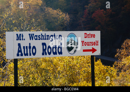 La vallée du mont Washington - Pinkham Notch dans Green's Grant, New Hampshire durant les mois d'automne. Banque D'Images