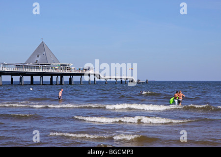 Port d'Heringsdorf, Usedom Island, Schleswig-Holstein, Allemagne Banque D'Images