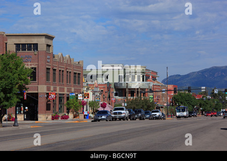 Centre-ville de Steamboat Springs, Colorado USA Banque D'Images