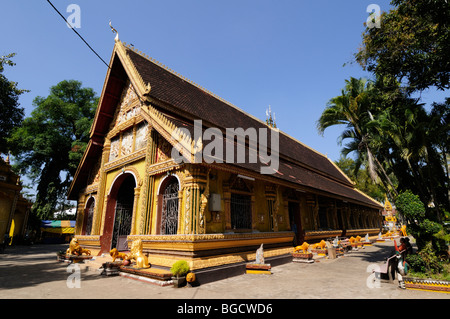 Le Laos, Vientiane ; Wat Si Muang Banque D'Images