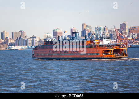 Ferry de Staten Island à New York City Banque D'Images