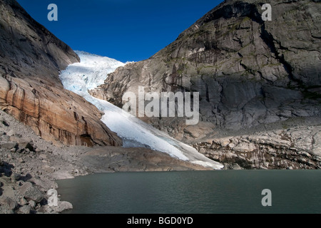 Briksdalsbreen Glacier, le Parc National de Jostedalsbreen, Sogn og Fjordane, Norvège, Europe Banque D'Images