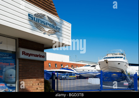 Sunseeker bateaux Sunseeker International Ltd, Poole Dorset Angleterre Banque D'Images