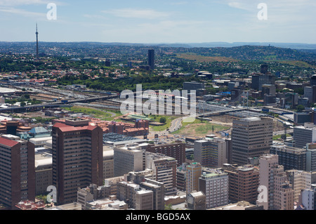 Vue du haut du Nord-Ouest de Carlton Centre, Johannesburg, Afrique du Sud, du centre-ville de Johannesburg Banque D'Images