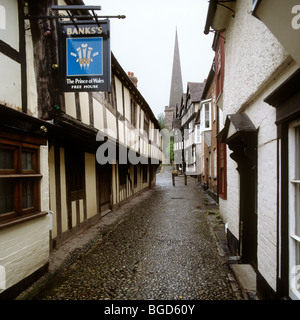 Royaume-uni, Angleterre, Herefordshire, Ledbury, Church Lane Banque D'Images