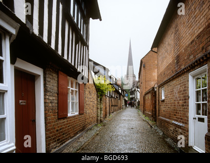 Royaume-uni, Angleterre, Herefordshire, Ledbury, Church Lane Banque D'Images