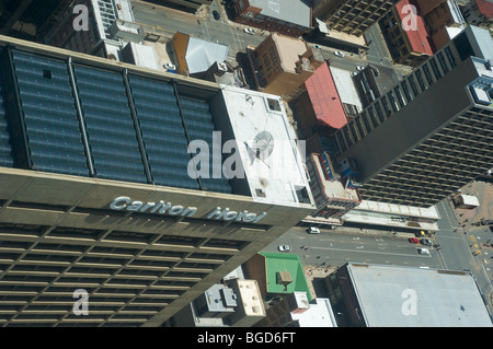 Vue Ouest de la partie supérieure du Carlton Centre, Johannesburg, Afrique du Sud, du centre-ville de Johannesburg Banque D'Images