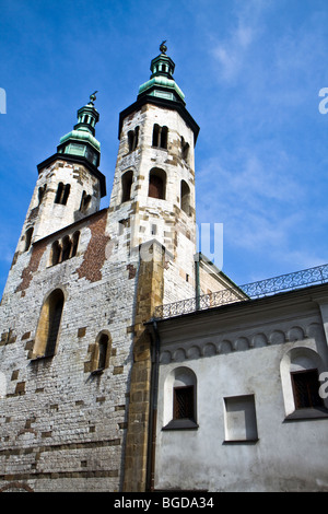 Église de St Andrew, l'exemple le mieux préservé de l'architecture romane à Cracovie Banque D'Images