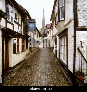 Royaume-uni, Angleterre, Herefordshire, Ledbury, Church Lane Banque D'Images