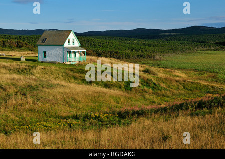 Maison en bois typique de l'île du Havre Aubert, Iles de la Madeleine, Îles de la Madeleine, Québec, Canada Maritime, en Amérique du Nord Banque D'Images