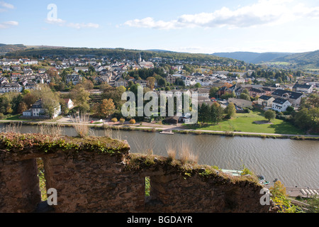 Saarburg à rivière Sarre, Rhénanie-Palatinat, Allemagne, Europe Banque D'Images