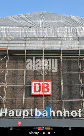 Rénovation de la gare de Duisbourg, Rhénanie du Nord-Westphalie, Allemagne, Europe Banque D'Images