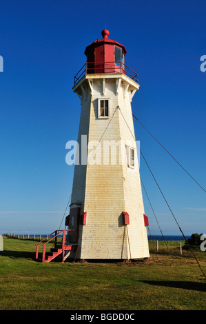 Phare de bassin au Cap du Sud, l'Île du Havre-Aubert, Îles de la Madeleine, Îles de la Madeleine, Québec, Canada Maritime, Nord Banque D'Images