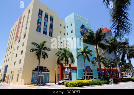 Bâtiment 404, Miami South Beach, quartier Art déco, Florida, USA Banque D'Images