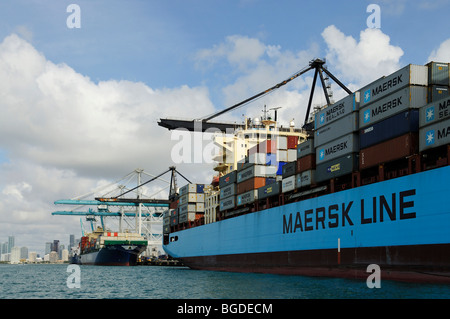 Port de Miami, Floride, USA Banque D'Images