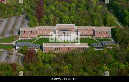 Photo aérienne, Fachhochschule für Finanzen NRW business school, Ciron château château à douves, château baroque, Nordk Banque D'Images