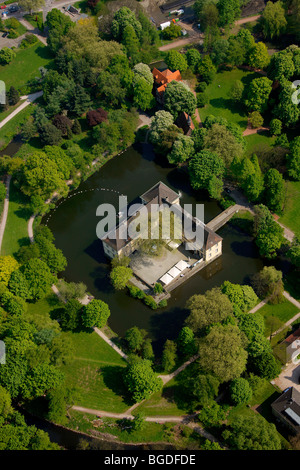 Photo aérienne, Schloss château de Struenkede, bâtiment classé, Herne, région de la Ruhr, en Rhénanie du Nord-Westphalie, Allemagne, Eur Banque D'Images