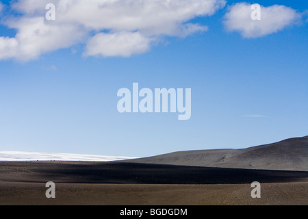 Paysage désertique. Sprengisandur chemin Highland, le sud de l'Islande. Banque D'Images