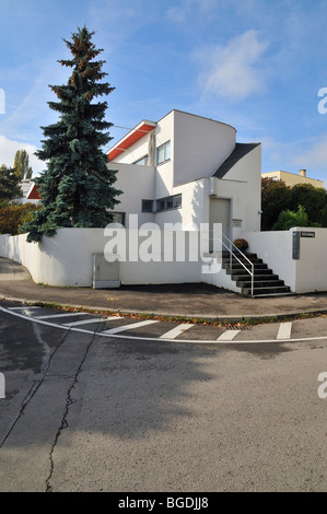 Weissenhofsiedlung, Hoelzelweg 1 règlement de Weissenhof, maison unifamiliale, l'architecte Hans Scharoun, Stuttgart, Baden-Wuerttemb Banque D'Images