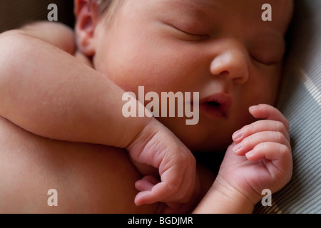 Sleeping Baby close-up Banque D'Images