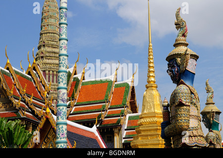 La Thaïlande, Bangkok, le Grand Palais, Wat Phra Kaew Banque D'Images