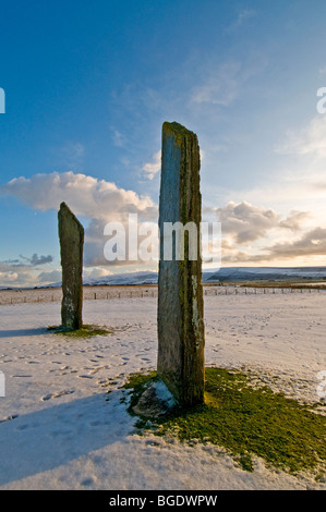 Les Menhirs d'Orkney Stenness, région des hautes terres de l'Écosse. UK 5689 SCO Banque D'Images