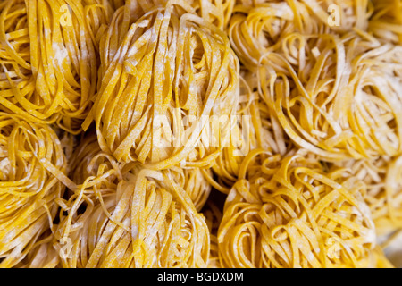 Pâtes linguine, Bologne, Émilie-Romagne, Italie Banque D'Images