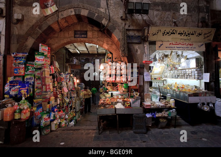 Syrie, Damas, Vieille Ville, le souk des épices, Banque D'Images