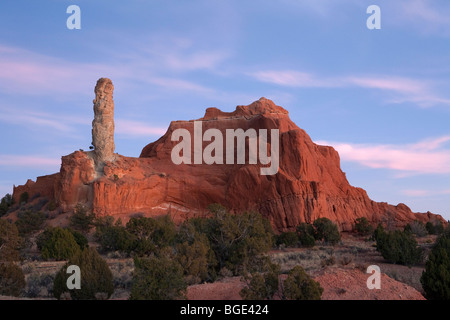 Towers et mesas de Kodachrome Basin State Park au coucher du soleil, de l'Utah, USA Banque D'Images