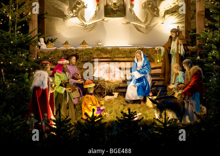 Crèche de Noël à l'église polonaise de St Mary, Ealing W5 London United Kingdom Banque D'Images