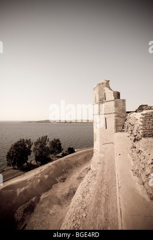 La Syrie, de l'euphrate , Ath Thaura, lac Al-Assad et Qalaat Citadelle Jaabar , Château Banque D'Images