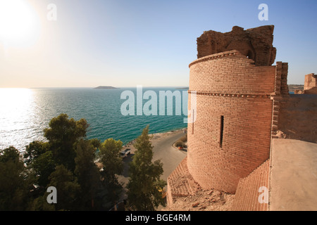 La Syrie, de l'euphrate , Ath Thaura, lac Al-Assad et Qalaat Citadelle Jaabar , Château Banque D'Images