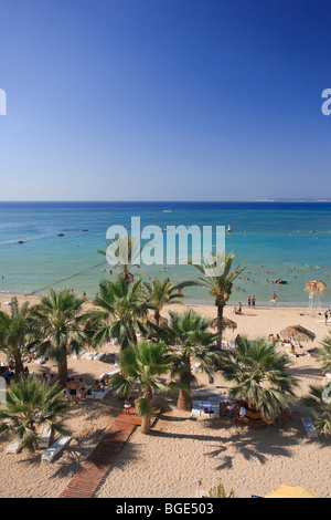 La Syrie, Côte Nord, Lattaquié, Shaati al Azraq Beach Resort (Syrie) station balnéaire de premier plan Banque D'Images