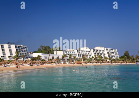 La Syrie, Côte Nord, Lattaquié, Shaati al Azraq Beach Resort (Syrie) station balnéaire de premier plan Banque D'Images