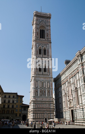 Avis de Giotto's Campanile (clocher) de Florence Italie Banque D'Images